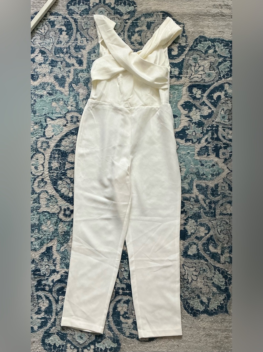 H&M white off shoulder jumpsuit. Size 10. NWT.